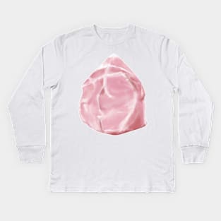 Rose Quartz Crystal Kids Long Sleeve T-Shirt